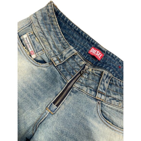 Diesel Belthy Bootcut Flare Low Rise Jeans in Blue 28 Womens Denim Pants - Picture 8 of 15